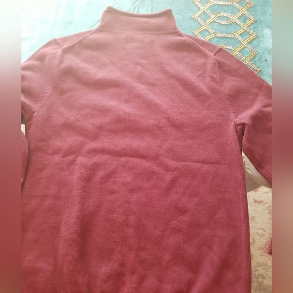 Amazon Essentials 100% Cotton Rolled Mock Neck Burgundy Sweater New W/Tags Sz.M - Picture 5 of 12